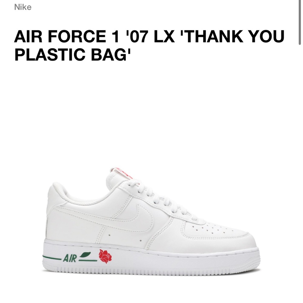 AIR FORCE 1 '07 LX 'THANK YOU PLASTIC BAG' - size 8.5 men’s